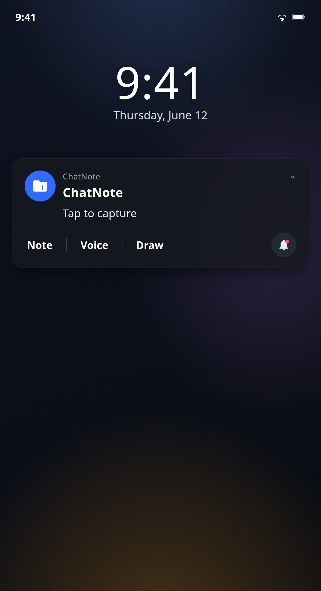 The one-tap capture notification
