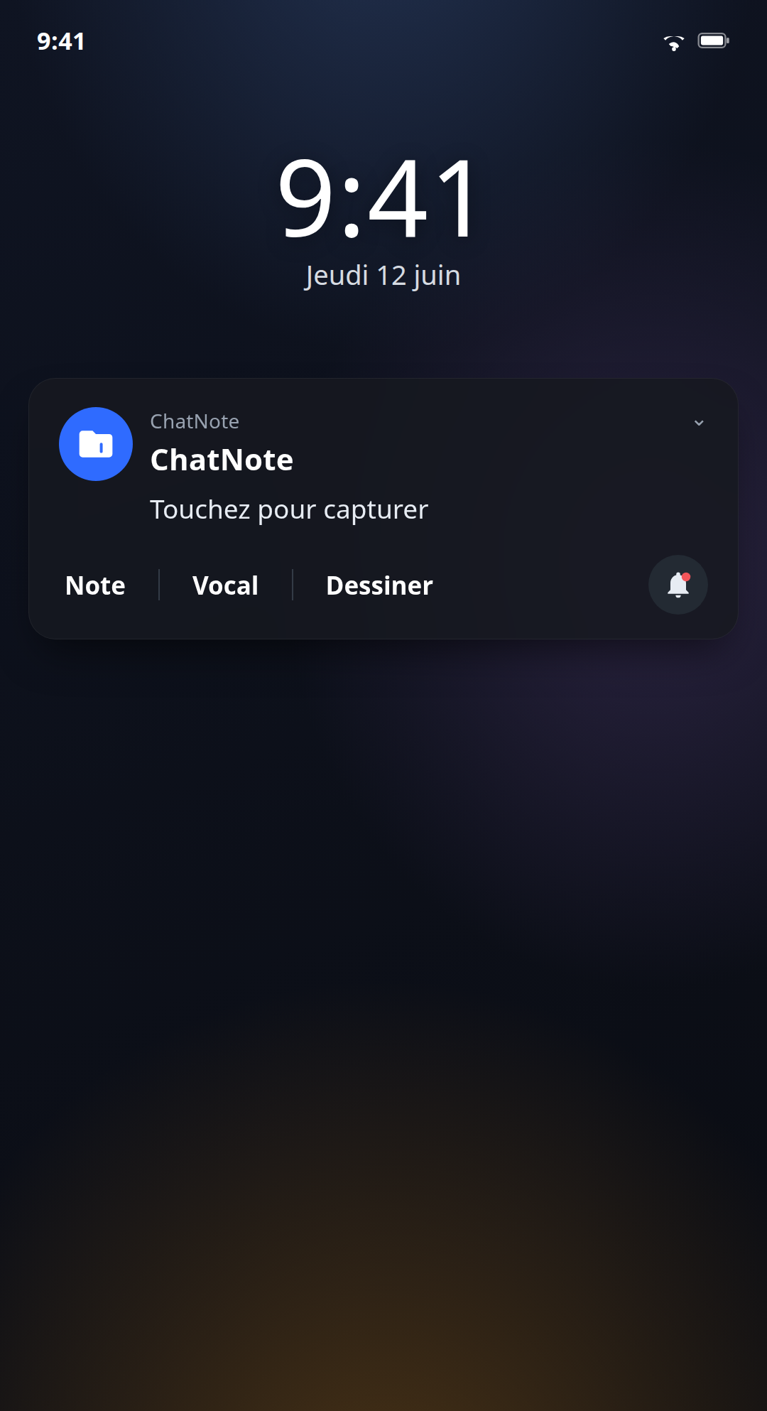 La notification de capture en un geste